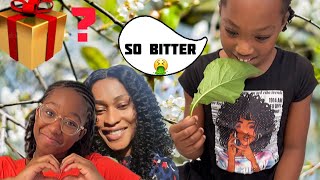 Siblings react to eating raw bitter leaves 🍃 🤮/ Auntie @NnekaNwogu is at it again .