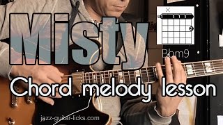 Misty - Chord &amp; Melody Arrangement For Jazz Guitar - Lesson With Voicing Shapes