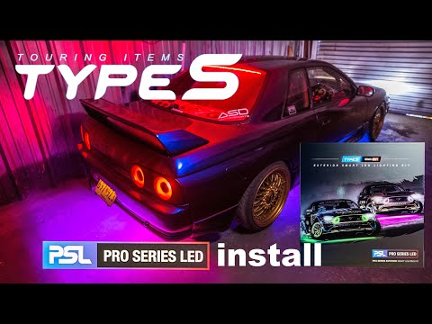 Type S Pro Series LED Lighting Kit Underglow Install on Nissan Skyline
