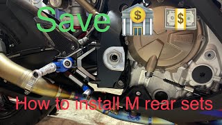 How to install m rear sets on a 2020 s1000rr k67