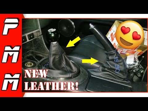 Looks so good! Installing IS300 Shifter and Handbrake leather boots!
