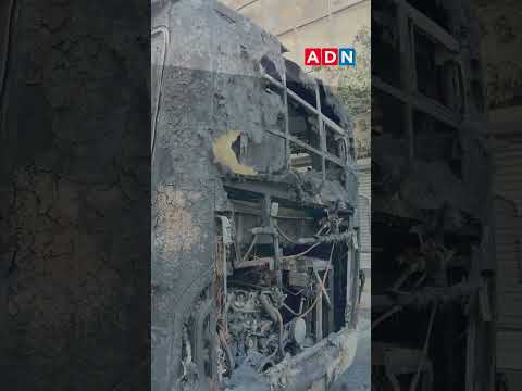 Bus de Red se incendia en pleno centro de Santiago y genera desvíos de tránsito