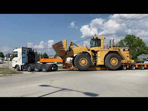 Transporting The Caterpillar 990 Wheel Loader - Fasoulas Heavy Transports