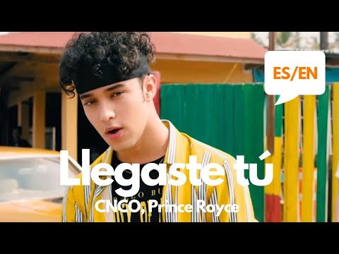CNCO, Prince Royce - Llegaste Tú (Lyrics / Letra English & Spanish) Translation & Meaning