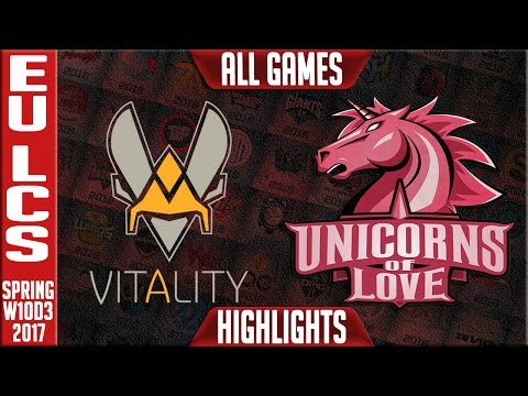Vitality vs Unicorons of Love All Games Highlights - EU LCS W10D3 Spring 2017 - VIT vs UOL All Games