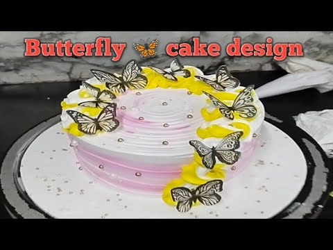 बटरफ्लाई केक डिजाइन | chocolate cream cake | birthday cake | bakery Jaish cake 🍰 design
