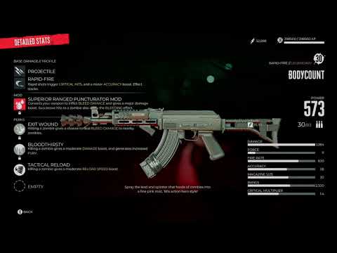 Best DPS Legendary Weapon Bodycount Location - Rapid Fire Assault Rifle 100% Critcal - Dead Island 2