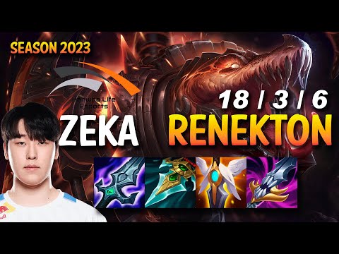 HLE Zeka RENEKTON vs YONE Mid - KR Ranked