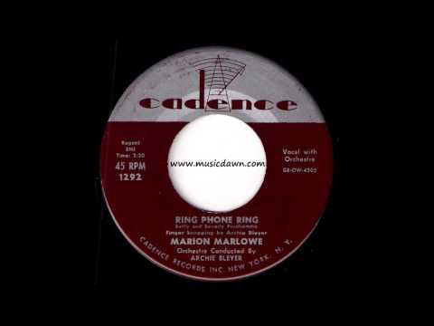 Marion Marlowe - Ring Phone Ring [Cadence] 1956 Popcorn 45 Video
