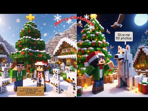 EPIC Minecraft Christmas surprise! Insane tree build