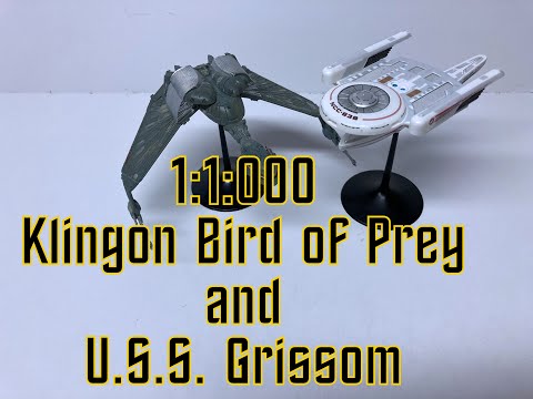 Retro Review and build of the 1/1000 USS Grissom and Klingon Bird of Prey 2 ship set.