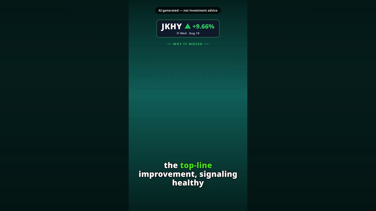 Why Is Jack Henry & Associates Stock Leaping Today? JKHY +9.66%