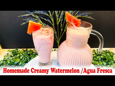 Refreshing Homemade Creamy Watermelon Agua Fresca | Easy Summer Recipe | Cooking with Gloria