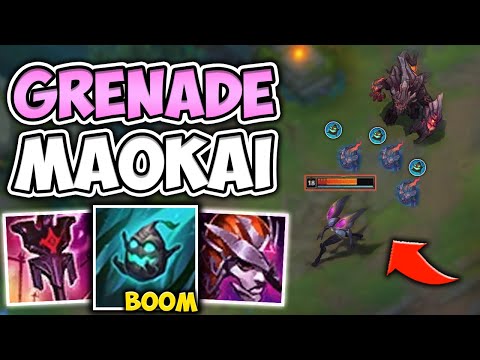 SAPLINGS ARE LEGIT DYNAMITE WITH FULL AP MAOKAI SUPPORT! (GRENADE MAOKAI) - League of Legends