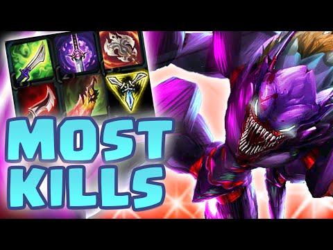 THE MOST KILLS IN A RANKED GAME MAX ITEMS (FULL AD KHA'ZIX JUNGLE) - Nightblue3