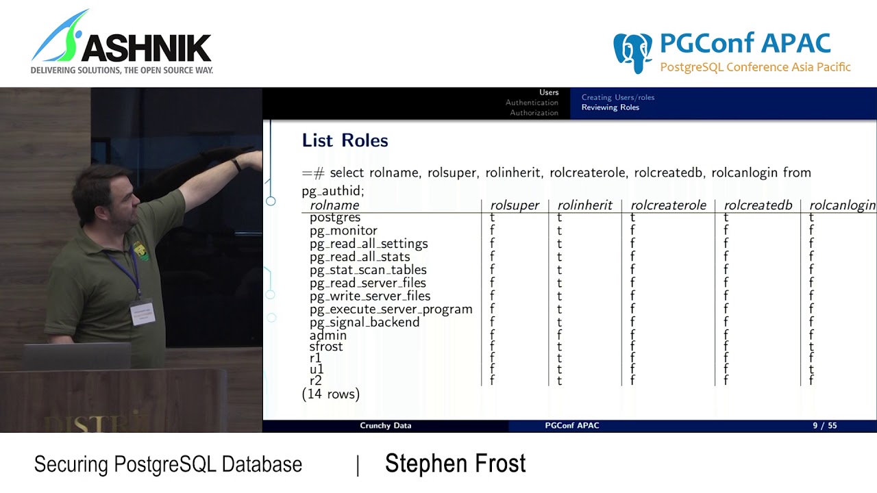 Securing PostgreSQL Database by Stephen Frost