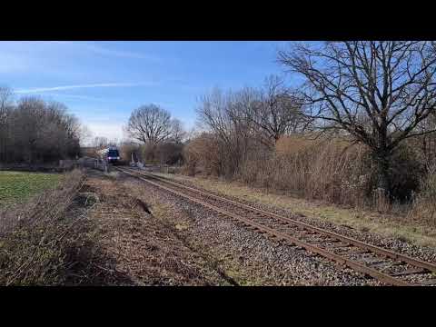 AGC  82765/82766  SNCF circulant entre  LAON et HIRSON  le 13 février  2021    PK  175