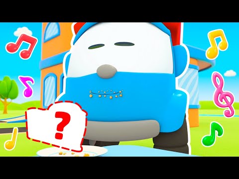 Leo, der Lastwagen, und Scoop, der Bagger, backen einen Apfelkuchen für ihre Freunde und singen e...