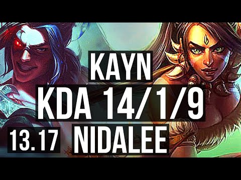 KAYN vs NIDA (JNG) | 14/1/9, Legendary, 1.9M mastery, 600+ games | EUW Diamond | 13.17