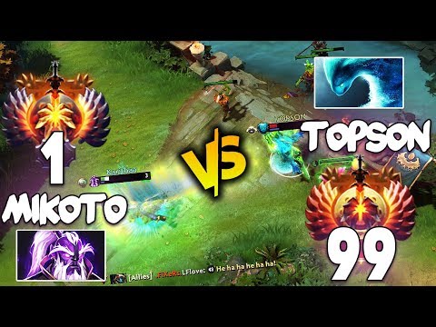 TOP-1 RANK 10k MMR Mikoto Void Spirit vs 2x TI Winner TOPSON Morphling - EPIC MID BATTLE DOTA 2