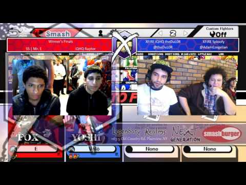 SS | Mr. E (Marth/Fox) vs IQHQ | Raptor (Yoshi) @Sm4shburger 3!