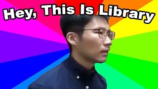 What is hey this is library? The history of the asian guy library protester meme