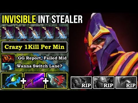 INVISIBLE INT STEALER Pro Silencer Mid Crazy 1Kill Per Min Even Ember Can't Escape 2Hits K.O DotA 2