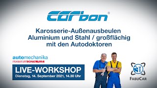 Carbon-Workshop – Karosserie-Außenausbeulen – Aluminium & Stahl / großflächig (mit den Autodoktoren)