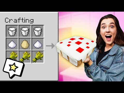 Making A Minecraft Cake In Real Life! Video