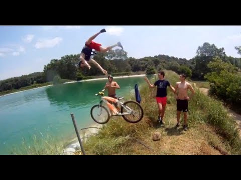 Bike lake jump! - GoPro session