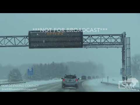12-16-17 Chautauqua County, NY (along I-90) - Heavy Lake Effect Snow and Accidents I-90