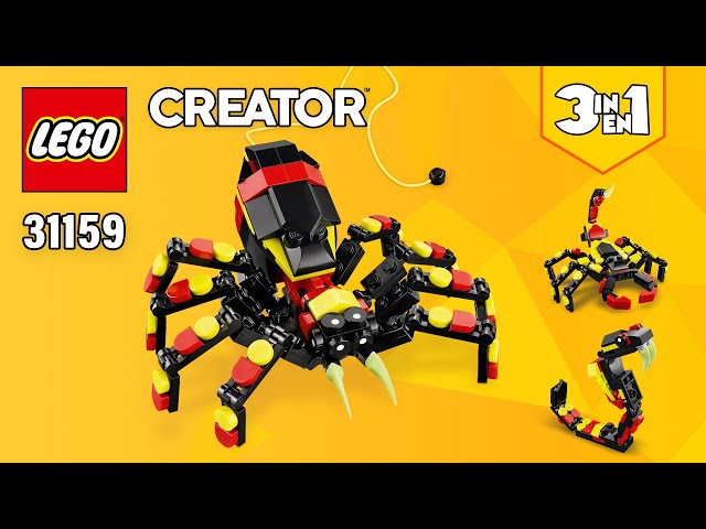 Vídeo relacionado con LEGO Creator 3 en 1 Fauna Salvaje: Araña Misteriosa, Set de Construcción Transformable en Serpiente de Juguete o Escorpión, Juego con Animales, Regalo para Niños y Niñas de 7 Años o Más 31159