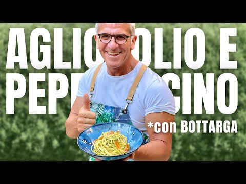 SPAGHETTI AGLIO OLIO PEPERONCINO e bottarga ricetta di Chef Max Mariola