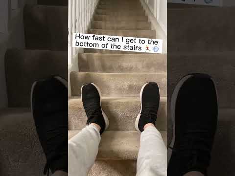 HOW FAST CAN I GET TO THE BOTTOM OF THE STAIRS? 🏃‍♂️💨 #shorts
