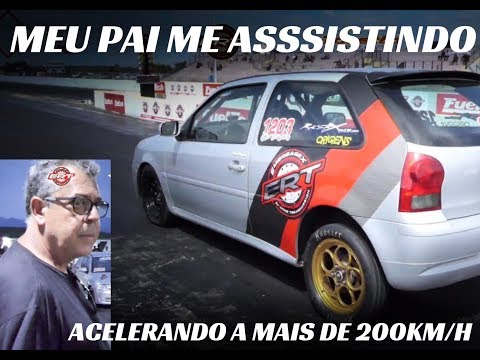Emocionante Pai assiste filho acelerando a mais 200 km/h em uma prova de ARRANCADA
