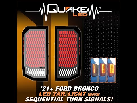Quake LED Metal Tek Ford Bronco Sequential Tail Lights QMT1192