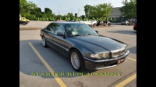 How to replace starter BMW E38 740 IL M62TU