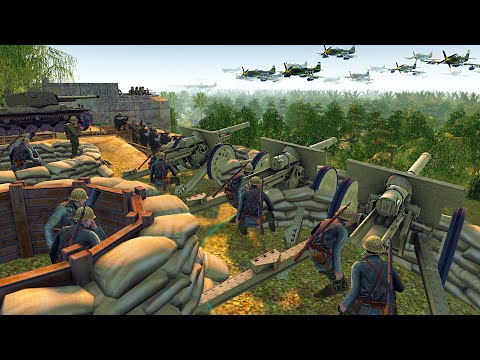 Can WW2 Jungle MEGA-FORTRESS Hold Off Invasion!? - Men of War: WW2 Mod