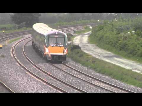 Irish Rail 22000 DMU 22035 passes Stacumny Bridge