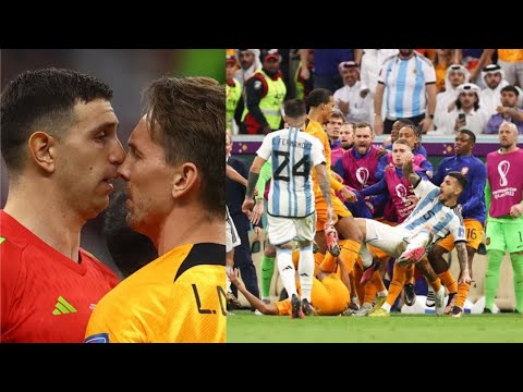 Crazy Fight Scene 4K Argentina Vs Netherlands in World Cup Qatar 2022 