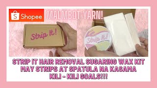 SHOPEE MALL STRIP IT HAIR REMOVAL SUGARING COLD SUGAR WAX KIT ALL NATURAL WITH STRIP AND SPATULA
