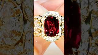 Unheated Pigeons Blood Ruby Ring at  3.04 carats  by Kat Florence  #diamond #gemstone #ruby