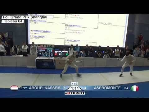 2019 145 T64 04 M F Individual Shanghai CHN GP BLUE ASPROMONTE ITA vs ABOUELKASSEM EGY