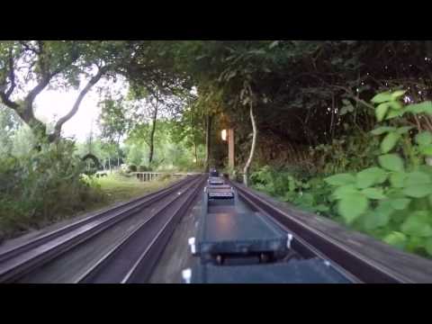 Guard's eye view: Blackbury garden railway freight train with Claud Hamilton