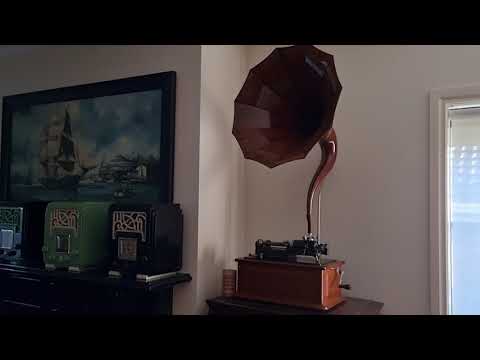 Rare Edison Grand Opera Amberol 4 min record 28173 Rondo  Violoncello with Edison Stamp