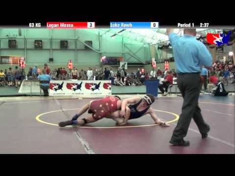 Logan Massa vs. Luke Rowh at 2013 FILA Cadet Nationals - FS