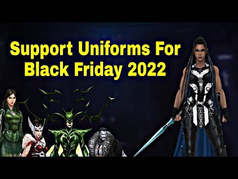 Black Friday 2022 Special Support Characters Uniforms List - Marvel Future Fight