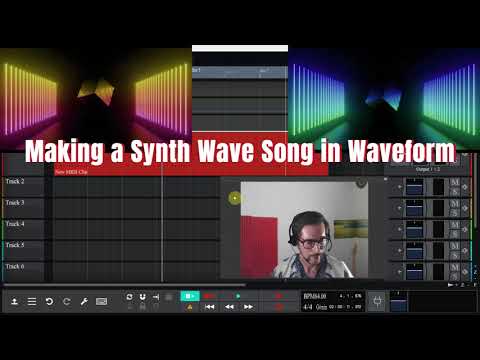 Making a Synthwave Song in WaveForm 13 Free Version - Tracktion Waveform Free Tutorial - Demo