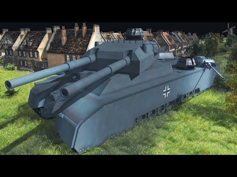 2x Landkreuzer P.1000 Ratte Vs Small Town | MOWAS 2