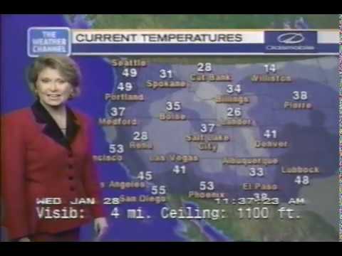 Weather Channel clips including Local Forecasts, 11 AM - 12 PM Wednesday January 28, 1998